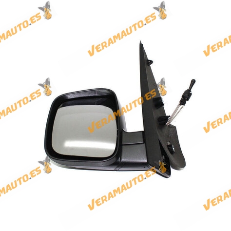 Espejo Citroen Nemo Fiat Fiorino y Qubo Peugeot Bipper Izquierdo mecanico Imprimado de 2008 en adelante