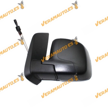 Espejo Citroen Nemo Fiat Fiorino y Qubo Peugeot Bipper Izquierdo mecanico negro de 2008 en adelante