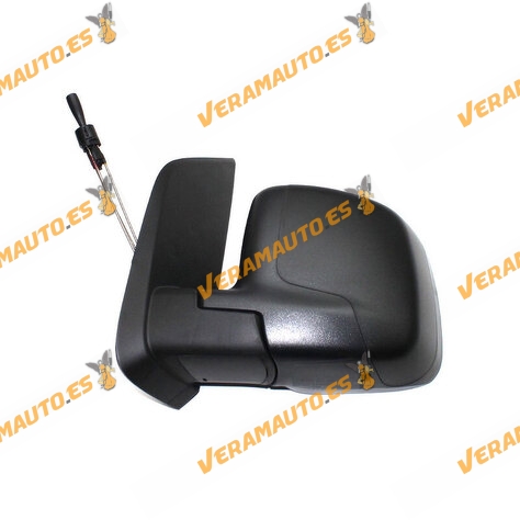 Espejo Citroen Nemo Fiat Fiorino y Qubo Peugeot Bipper Izquierdo mecanico negro de 2008 en adelante