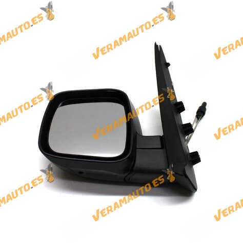 Espejo Citroen Nemo Fiat Fiorino y Qubo Peugeot Bipper Izquierdo mecanico negro de 2008 en adelante