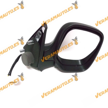 Espejo Retrovisor Citroen Berlingo Peugeot Partner Del 1996 Al 2008 Mando Electrico Termico Negro Derecho OEM Similar 8148pp