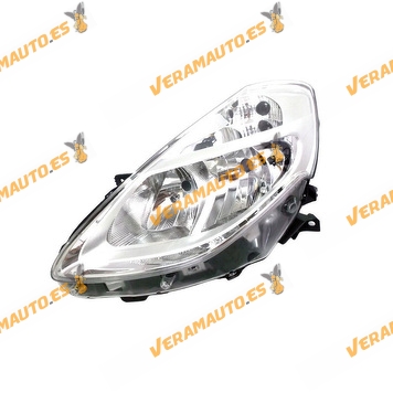 Faro Renault Clio III de 2009 a 2012 | Izquierdo | Fondo Plateado | Sin Motor | Para Lámparas H7 + H7 | OEM 7701072004