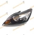Faro Ford Focus izquierdo de 2007 a 2011 lamparas H7 y H1 fondo Negro y Cromado similar a 1521197 1568273