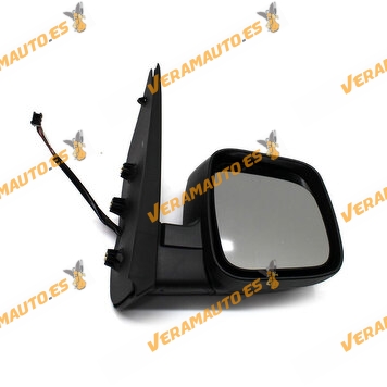 Espejo Retrovisor Citroen Nemo Fiat Fiorino y Qubo Peugeot Bipper derecho electrico termico negro de 2008 en adelante
