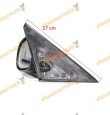 Espejo retrovisor Honda Civic de 1992 a 1995 izquierdo regulacion mecanica negro sólo modelos de 4 puertas