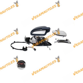 Espejo Retrovisor Audi A3 de 2008 a 2012 derecho 5 puertas electrico con piloto led termico imprimado 8 pines 8P1858532EB