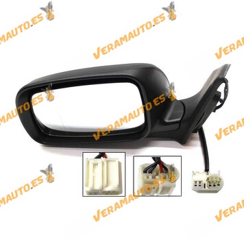 Espejo Retrovisor Toyota Avensis (T25) 2003 a 2007, Izquierdo Electrico Termico e Imprimado OEM 8790605140 Modelo Pequeño
