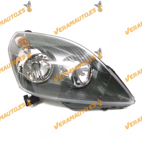 Faro Opel Zafira 2005 Al 2008 H7-H1 Con Motor Fondo Negro Derecho