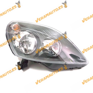 Faro Opel Zafira 2005 Al 2008 H7-H1 Con Motor Fondo Negro Derecho