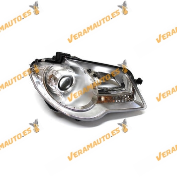 Faro delantero Volkswagen Touran del 2006 al 2010 derecho lamparas H7 y H7 regulacion electrica fondo cromado 1T1941006B