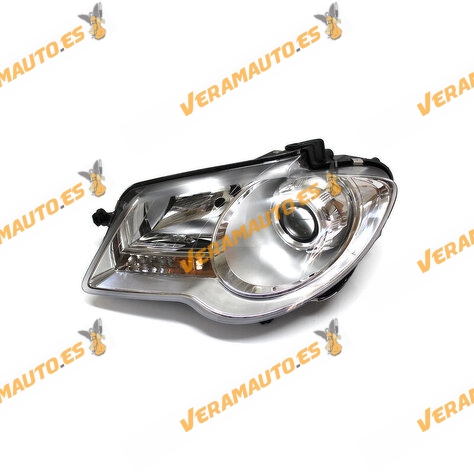 Faro delantero Volkswagen Touran del 2006 al 2010 izquierdo lamparas H7 y H7 regulacion electrica fondo cromado 1T1941005B