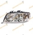 Faro Delantero Audi A6 Lamparas H7 Y H1 Izquierdo Modelo 1997 Al 2001 Sin Optica Para Lampara Intermitente