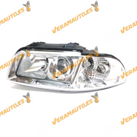 Faro Audi A4 Del 1999 Al 2000 Lamparas H7 Y H7 Delantero Izquierdo Regulacion Electrica Similar 8d0941029ak