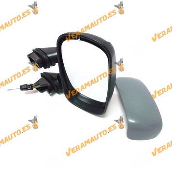 Rear view Mirror Fiat Doblo from 2001 to 2009 with Mechanical Control Printed Right OEM Similar to 735296225