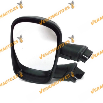 Rear view Mirror Fiat Doblo from 2001 to 2009 without Remote Control Black Left OEM Similar to 735296226 735325157