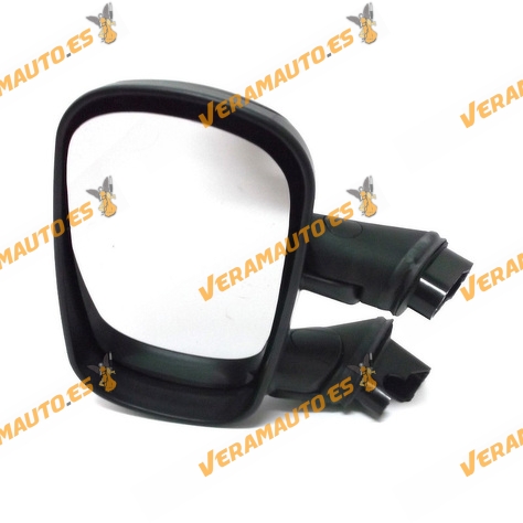 Espejo Retrovisor Fiat Doblo Del 2001 Al 2009 Sin Mando Manual Negro Izquierdo OEM Similar 735296226 735325157