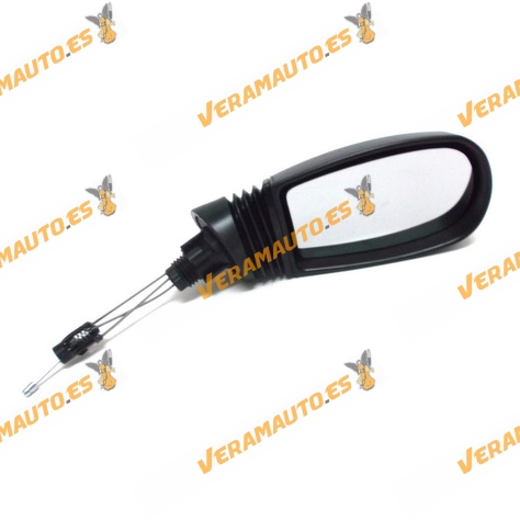 Espejo Retrovisor Fiat Punto 1999 Al 2005 Con Mando Mecanico Negro Derecho