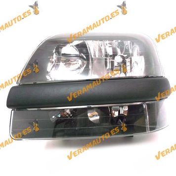 Faro FIAT Doblo (119/223) de 01-2001 a 12-2005 | Izquierdo | Para lámpara H7+H1 | Sin Motor | OE 46807765 | 712405551120