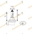 Lámpara Halógena H8 12V 35W Para conector tipo PGJ 19-1