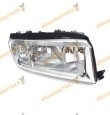 Faro Skoda Fabia 6Y de 2000 a 2007 derecho lampara H7 y H3 fondo cromado sin motor similar a 6Y1941016HM 6Y1941016C