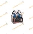 Estuche de 2 lámparas H4, 12V-55W, gas Xenón, 30 por ciento más de luz