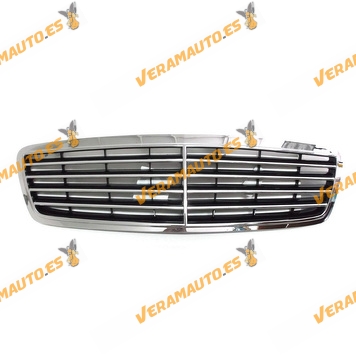 Front Grille Mercedes Class C W203 from 2000 to 2004 Model Elegance Black Complete