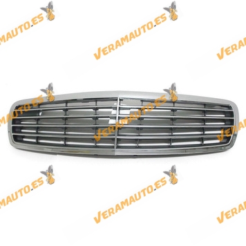 Front Grille Mercedes Class E W211 from 2002 to 2007 model Elegance Grey Background