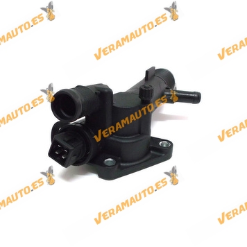 Carcasa Termostato completa Renault Nissan Dacia Suzuki 1.5 dCi tipo K9K 7 | Conector de 4 Pin | OE 8200039885