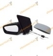Espejo Retrovisor Ford Fiesta 2006 Al 2009 Con Mando Mecanico Imprimado Izquierdo