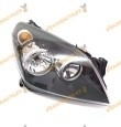 faro opel astra h del 2004 a 2009 lamparas h7 h1 fondo negro derecho