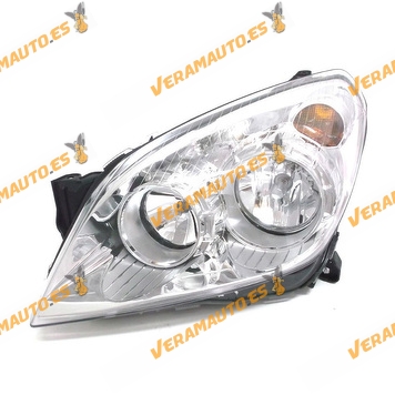 Faro opel astra H y GTC del 2004 al 2009 lamparas h7 y h1 fondo cromado delantero izquierdo