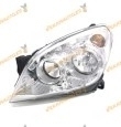 Faro opel astra H y GTC del 2004 al 2009 lamparas h7 y h1 fondo cromado delantero izquierdo