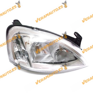 Faro Opel Corsa C Y Combo Del 2000 Al 2003 H7 H7 Intermitente Transparente Con  Motor Derecho