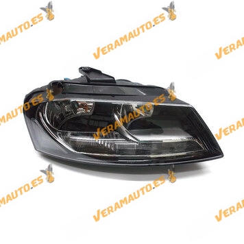 Faro Audi A3 de 2008 a 2013 H7 y H7 electrico con motor negro derecho similar a 8P0941004BB