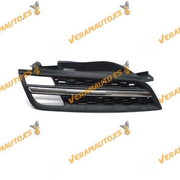 Front Bumper Nissan Micra from 2005 to 2010 Front Right Black with Frame and Chromed Edge similar to 62320BC41A
