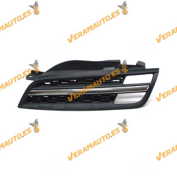 Front Bumper Nissan Micra from 2005 to 2010 Left Black with Frame and Chromed Edge similar to 62330BC41A