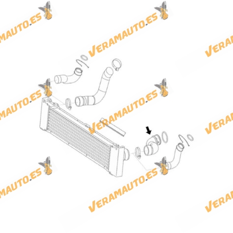 Intercooler Sleeve - Turbo Left Side Mercedes Vito/Viano W639 | 2.1/3.0 CDI Engines | OEM Similar to 6395280982