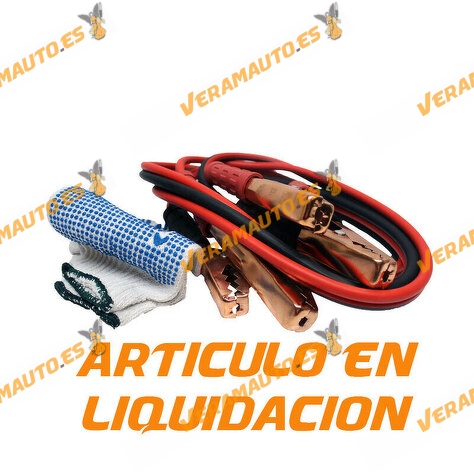 Juego Pinzas de Arranque Vehículos | Batería |  200 Ah | Cable de Cobre Aislado Recubierto de PVC | Longitud de 2,2 metros