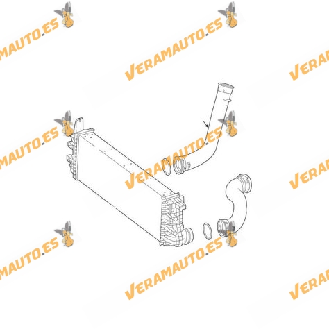 Manguito flexible Intercooler Derecho Mercedes Vito W447 | Motores 1.6 / 2.1 CDI | OEM Similar a 4475280482