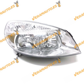 Faro Renault Scenic II de 2003 a 2006 derecho lamparas H7 y H1 regulacion electrica sin motor 7701056126 7701064130