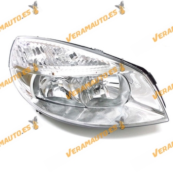 Faro Renault Scenic II de 2003 a 2006 derecho lamparas H7 y H1 regulacion electrica sin motor 7701056126 7701064130