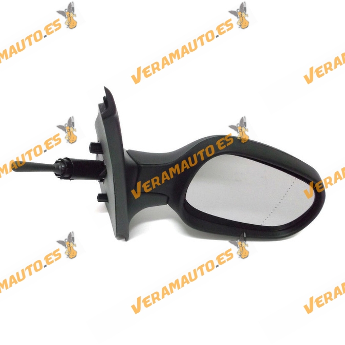Espejo Retrovisor Renault Clio Del 2001 Al 2005 Con Mando Mecanico Negro Derecho
