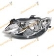 Faro Seat Ibiza (6J) de 2008 a 2012 izquierdo lamparas H7 y H7 fondo cromado electrico similar a 6J1941005C 6J1941005D