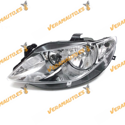 Faro Seat Ibiza (6J) de 2008 a 2012 izquierdo lamparas H7 y H7 fondo cromado electrico similar a 6J1941005C 6J1941005D