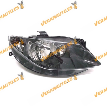 Faro Seat Ibiza (6J) de 2008 a 2012 derecho lamparas H7 y H7 fondo negro electrico similar a 6J1941034A