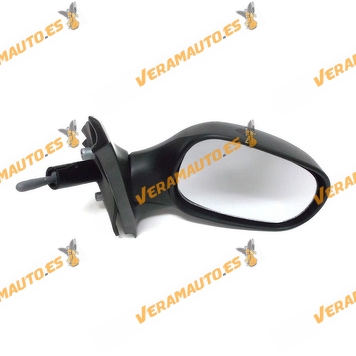 Espejo Retrovisor Renault Clio Del 1998 Al 2001 Con Mando Mecanico Derecho Negro