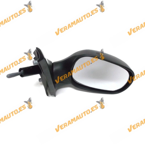 Espejo Retrovisor Renault Clio Del 1998 Al 2001 Con Mando Mecanico Derecho Negro