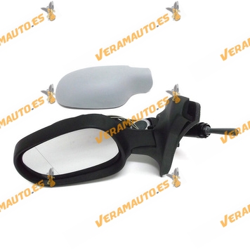 Rear view Mirror Renault Clio from 2001 to 2005 Mechanical Control Printed Left