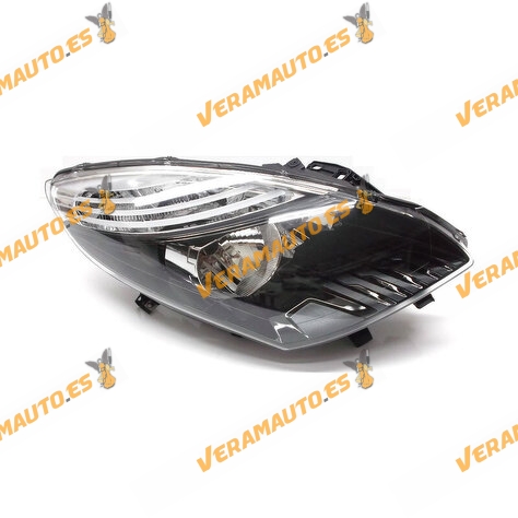 Faro Optica Renault Scenic III Grand Scenic II De 2009 a 2012 Lamparas H7 y H7 Fondo Negro Electrico Sin Motor Derecho