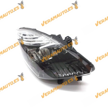 Faro Optica Renault Scenic III Grand Scenic II De 2009 a 2012 Lamparas H7 y H7 Fondo Negro Electrico Sin Motor Derecho